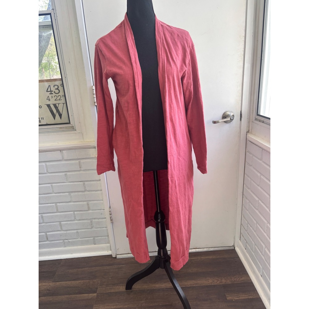 Three Bird Nest Slub Knit Long Duster Cardigan Medium boho layered maximalist